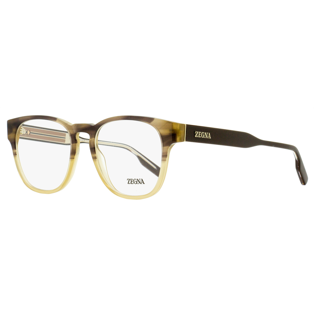 Zegna Keyhole Square Eyeglasses EZ5261 050 Brown Melange/Beige 51mm